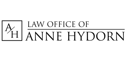 Law Office of Anne Hydorn logo featuring the initials "AH" with elegant typography and a professional law firm design.