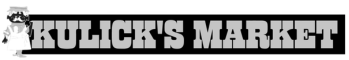 Kulick's Market logo with bold black typography and a vintage mascot representing a neighborhood grocery store.