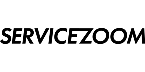 ServiceZoom logo featuring bold modern black typography on a clean white background.